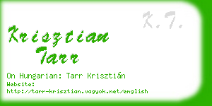 krisztian tarr business card